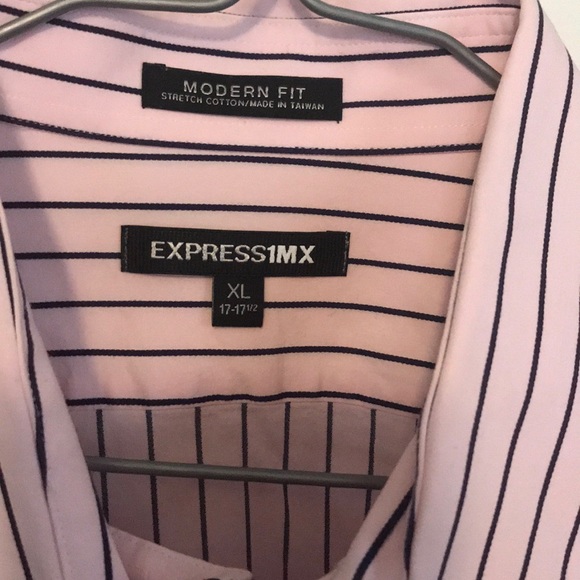 Express 1MX cotton button down in XL 17-17.5 - Picture 4 of 5